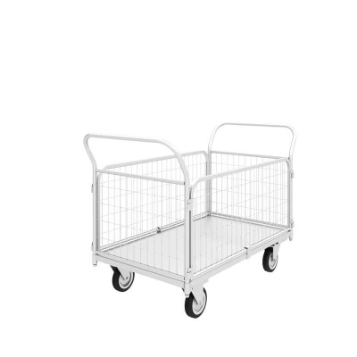 Купить Платформенная тележка с сетчатыми бортами, оцинкованная ТС Ц 3 (600х1000). Комплект платформенных колес Ø200 мм серая резина (г/п 550кг) в Сочи. В наличии и под заказ в каталоге