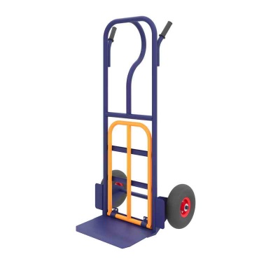 Купить Тележка грузовая двухколесная с откидной полкой КГ 250 П, г\п 250 кг (615x1245x852). Колеса литые Ø250 мм (2 шт) в Сочи. В наличии и под заказ в каталоге