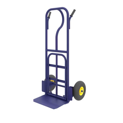 Купить Тележка грузовая двухколесная с откидной полкой КГ 250 П, г\п 250 кг (615x1245x852). Колеса литые Ø250 мм (2 шт) в Сочи. В наличии и под заказ в каталоге